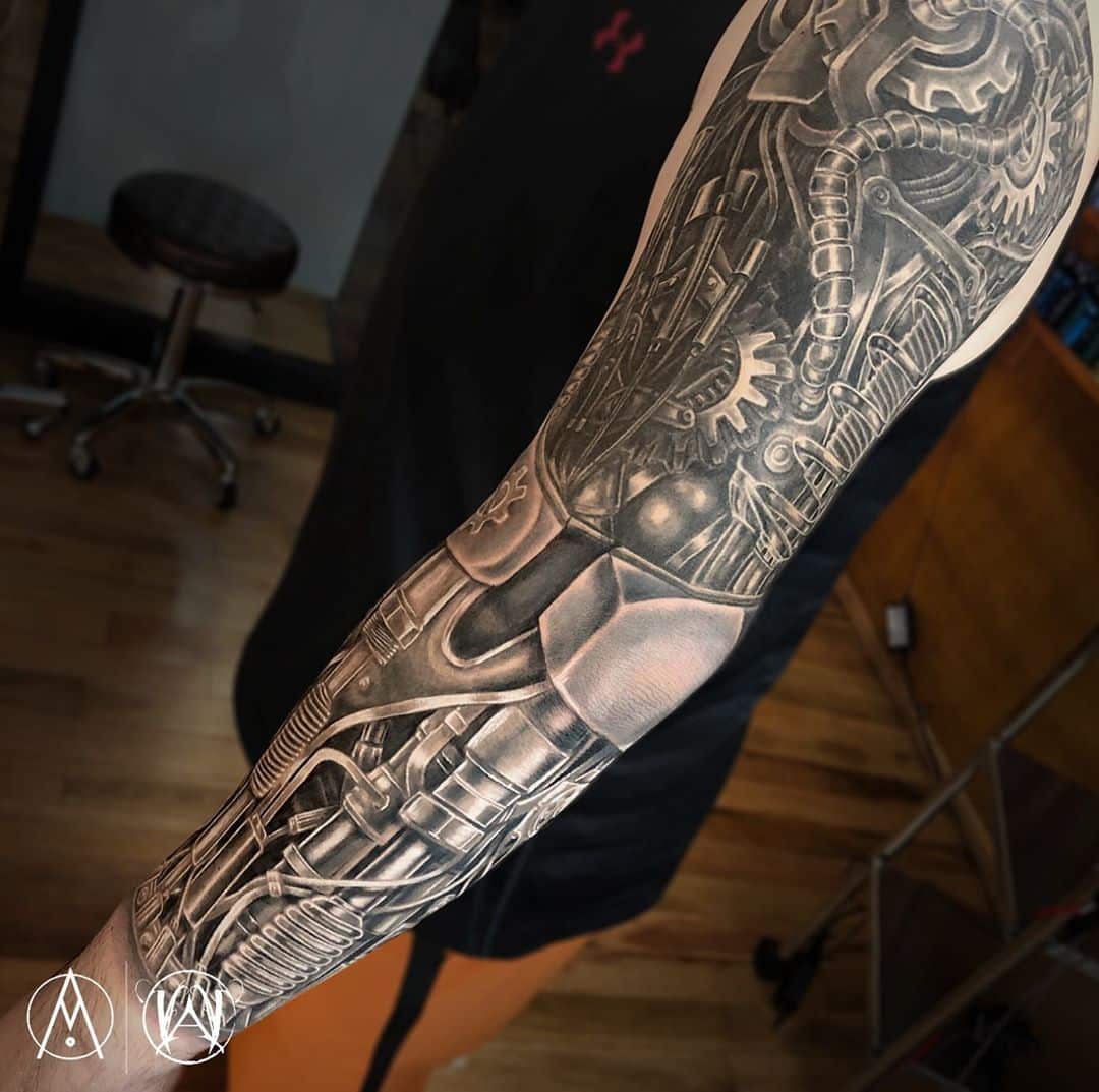 biomechanical-tattoo-style-arm-sleeve