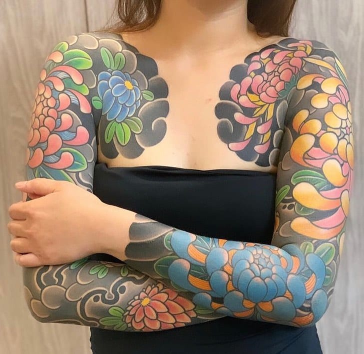 Marketplace Tattoo Japanese Half Sleeve  Japanese Turtle Tattoo Designs   Free Transparent PNG Clipart Images Download