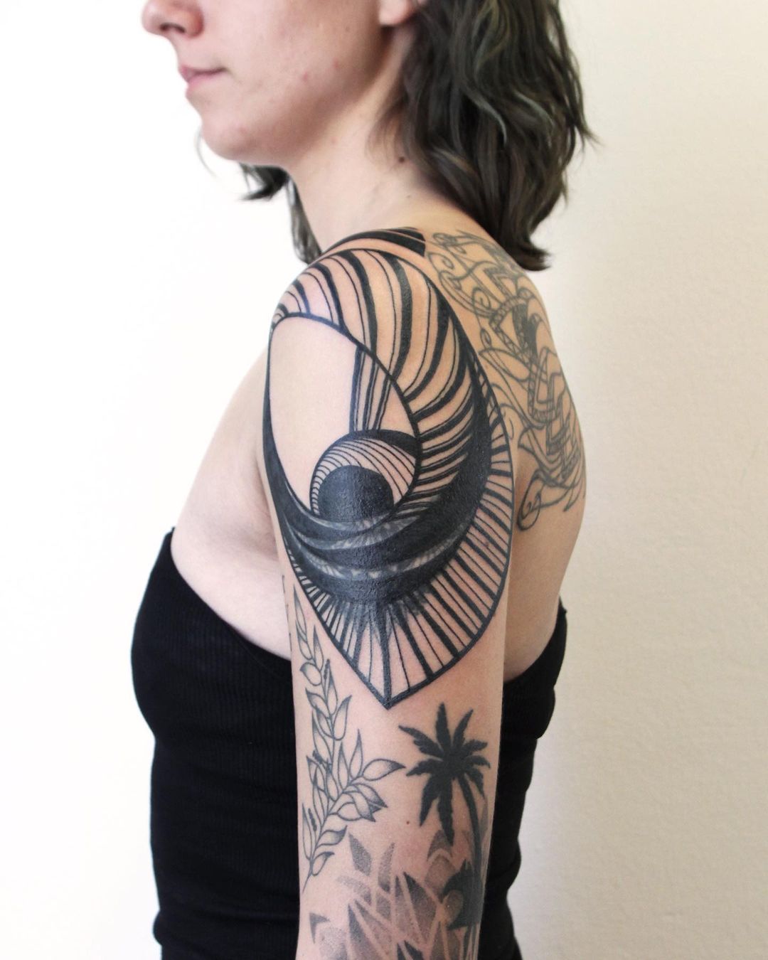 abstract tattoo janafrech arm black