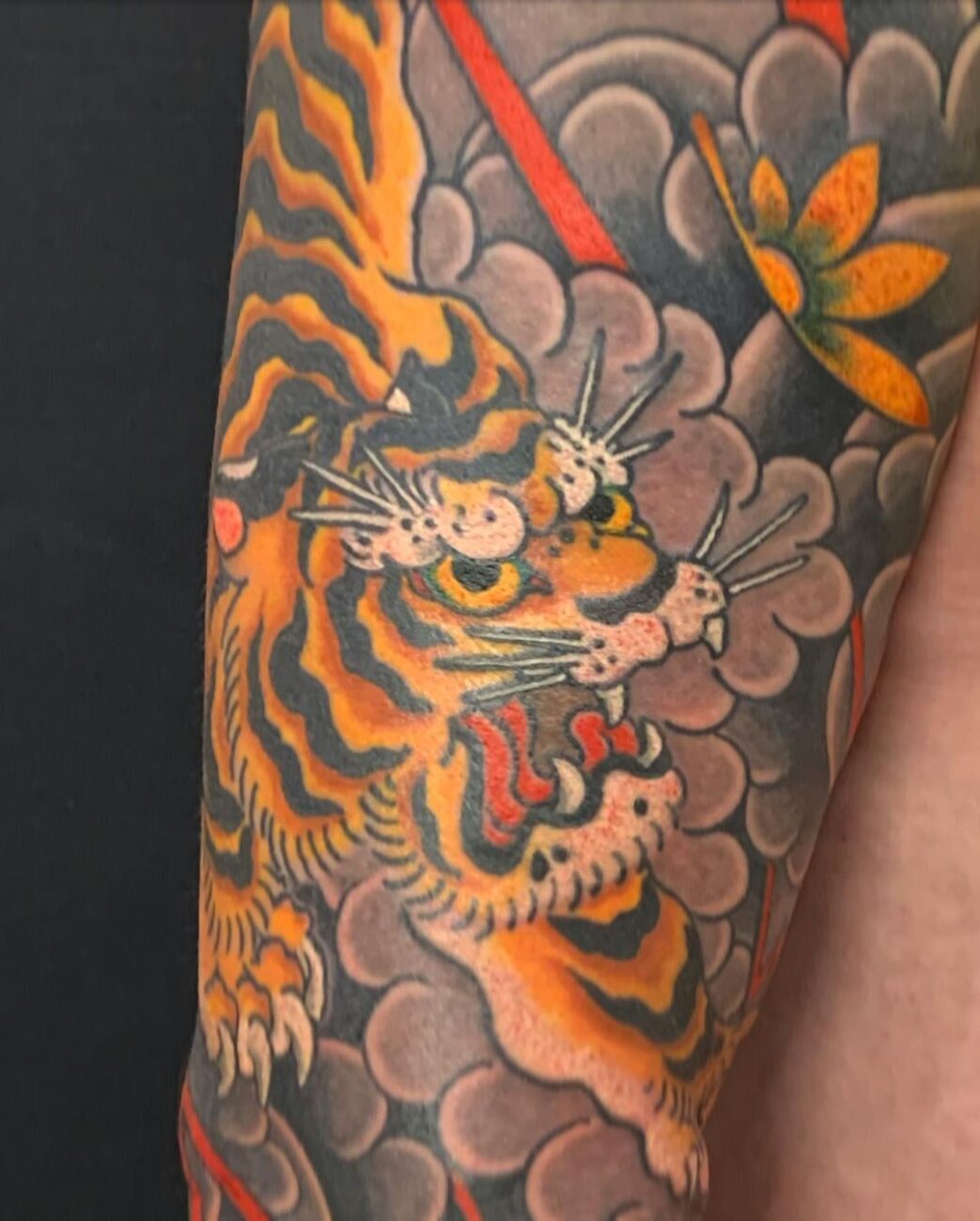 kanae traditional japanese tattoo tiger sleeve