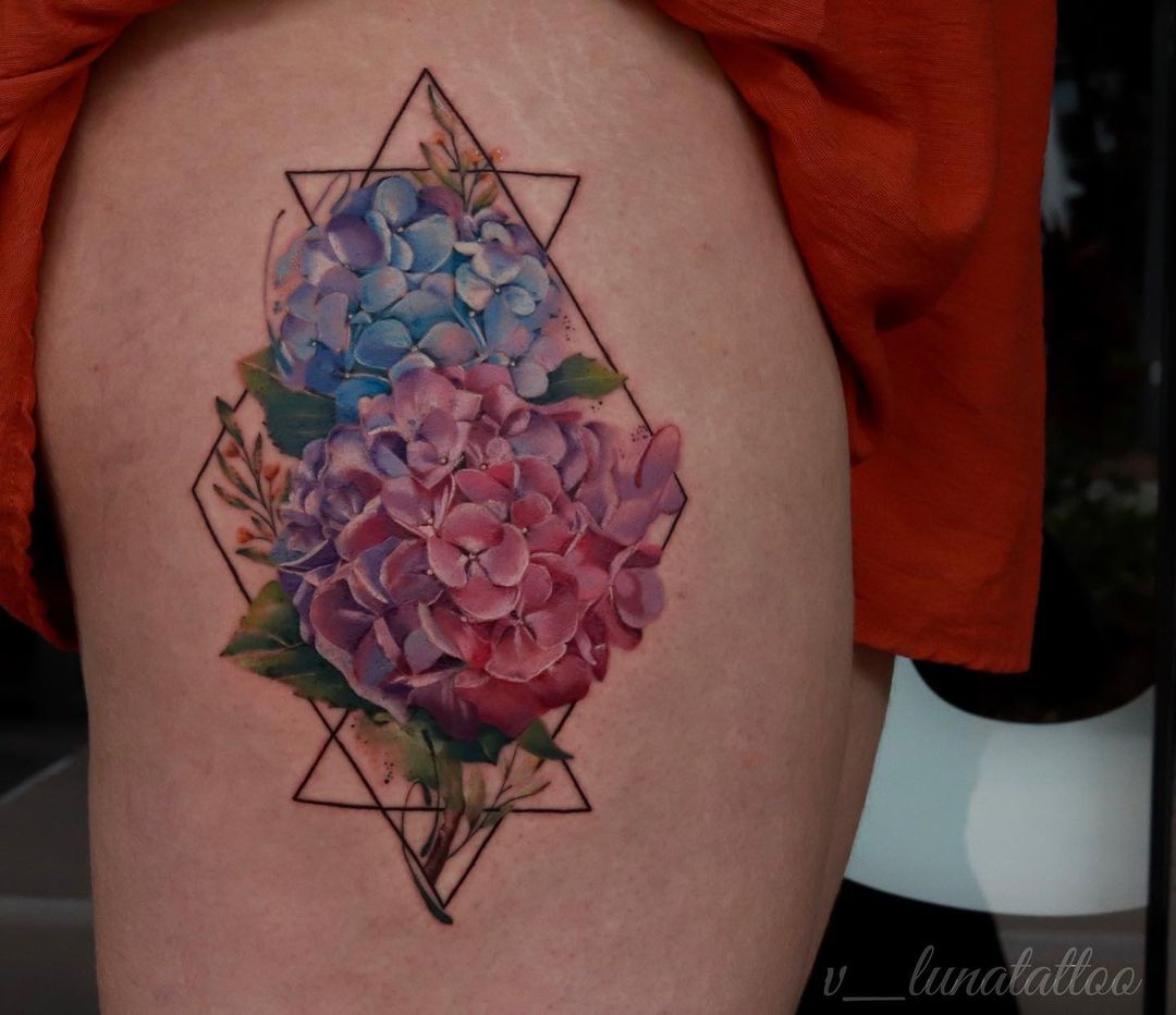 Daily inspiration of minimalist hydrangea tattoos to make your beauty  startling