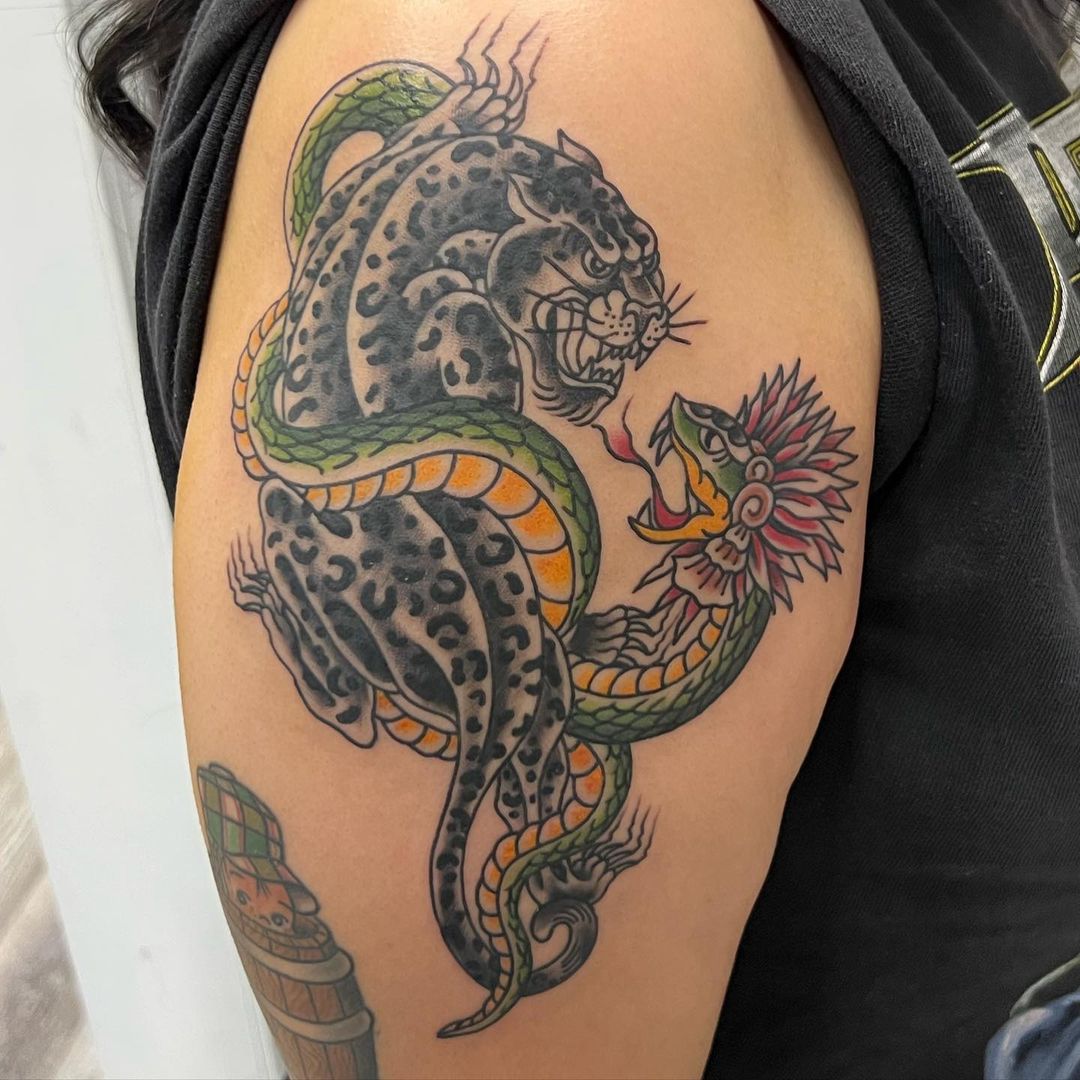 jaguar-and-snake-mayan-tattoo-jeff-patterson