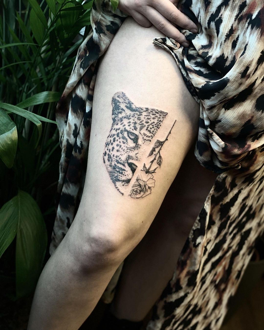 jaguar-head-tattoo-flower-paccio