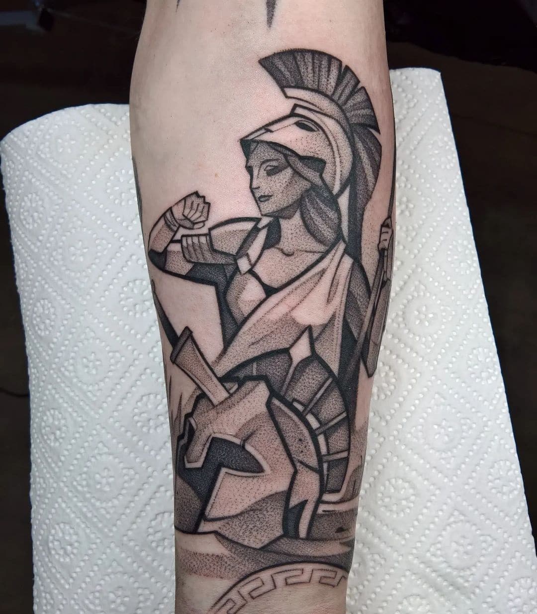 athenas shield tattoo