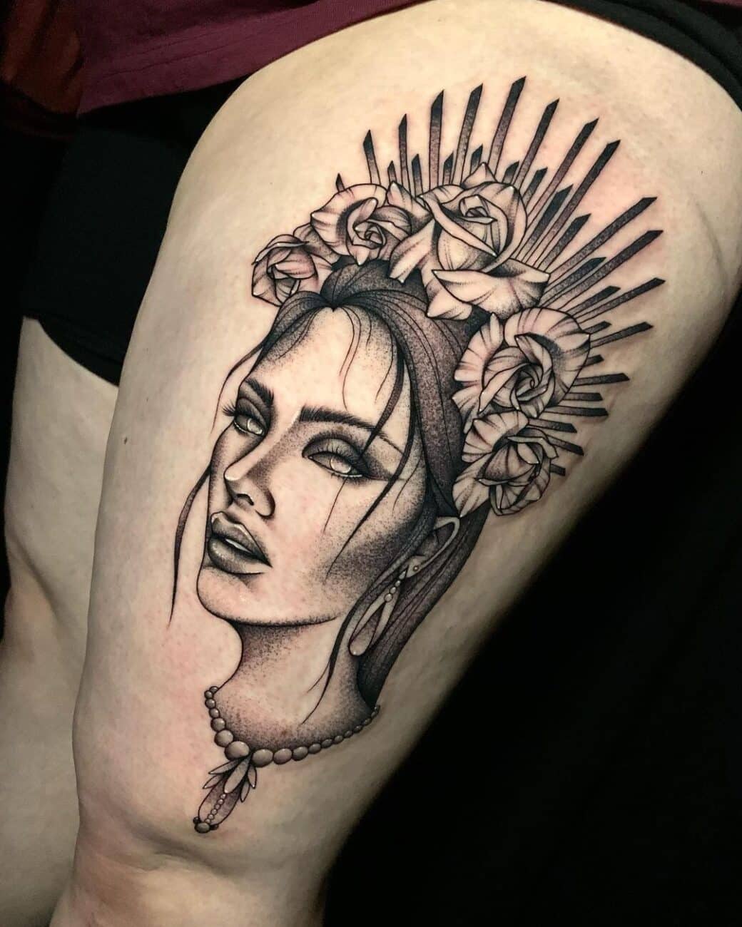 belamy alexander woman portrait tattoo akron
