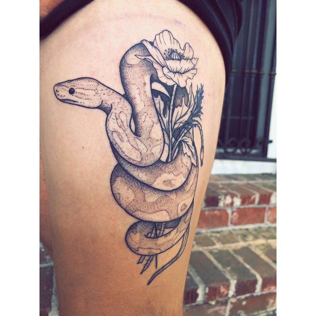 rachel-robinson-snake-flower-nola-tattoo