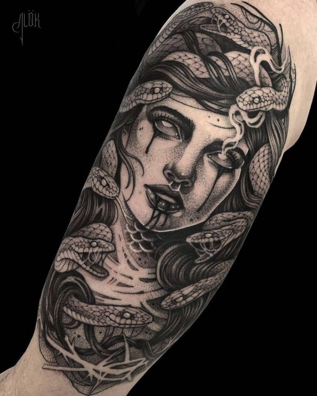 realistic medusa tattoo  All Things Tattoo