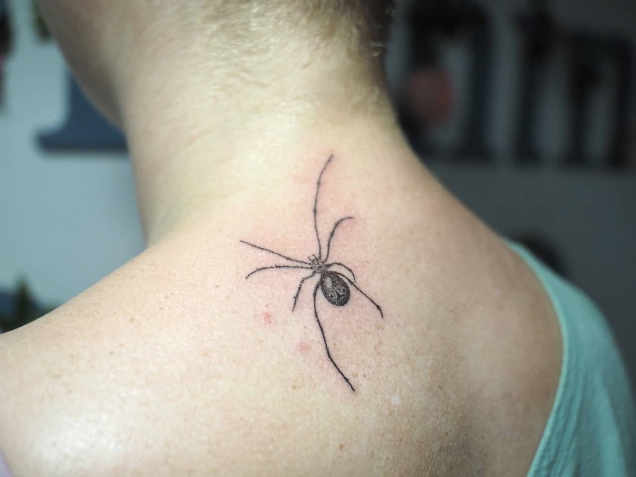 spider tattoo back tina steinberg liverpool tattoo artist min