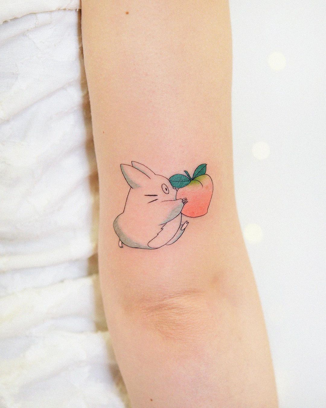 Tattoo uploaded by Tattoodo  Ankle tattoo by songetattoo songetattoo  ankletattoo ankle leg smalltattoo anklet peaches fruit food cute  color small leaves nature  Tattoodo