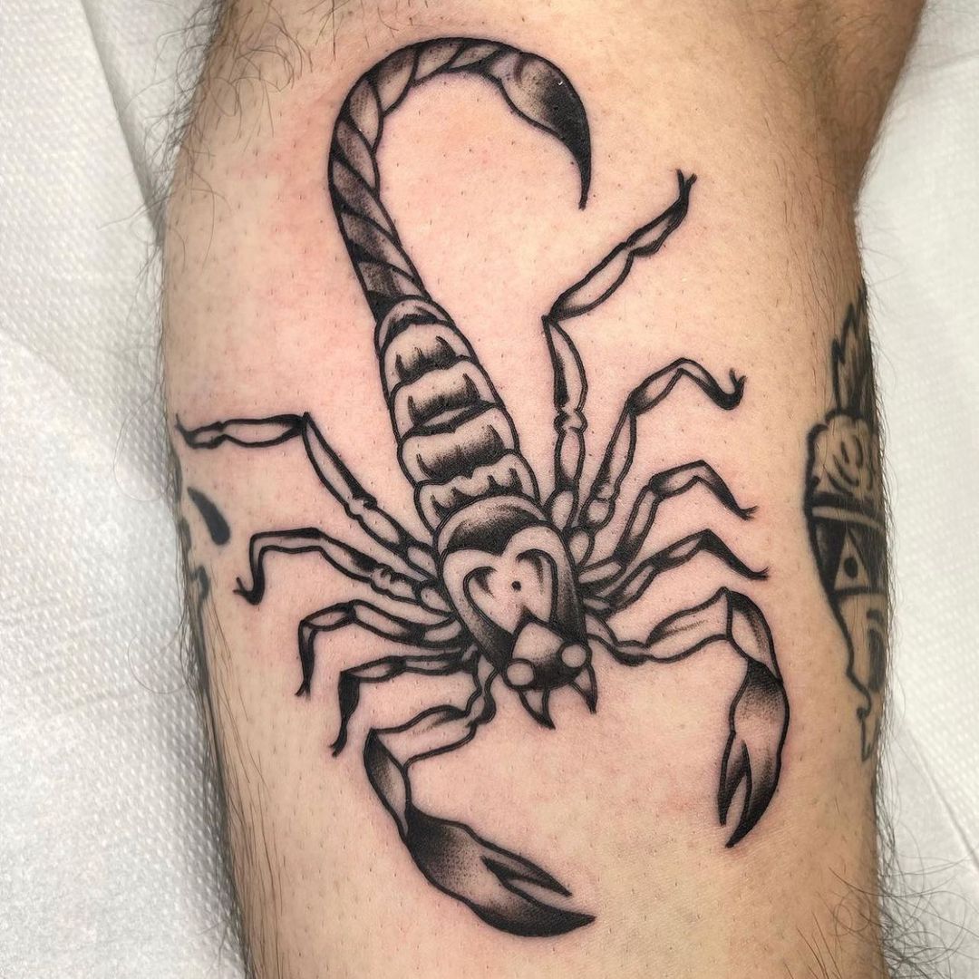 traditional-scorpion-black-and-gray-tattoo-truly-yours