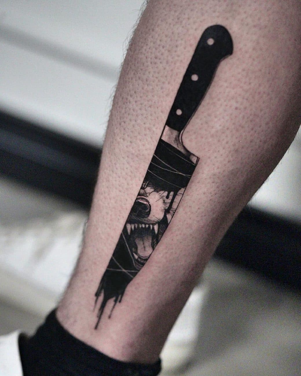 la tattoo brightbones knife tattoo