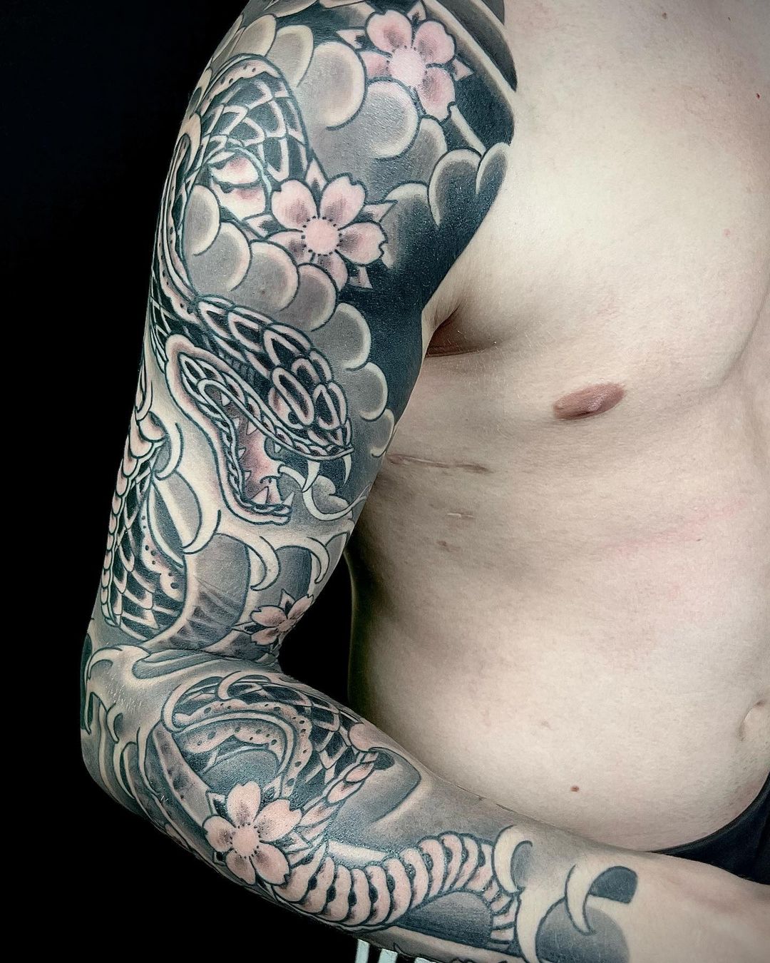 🔥 Japanese Snake Tattoo Guide, meanings and +10 designs, sleeve black ...