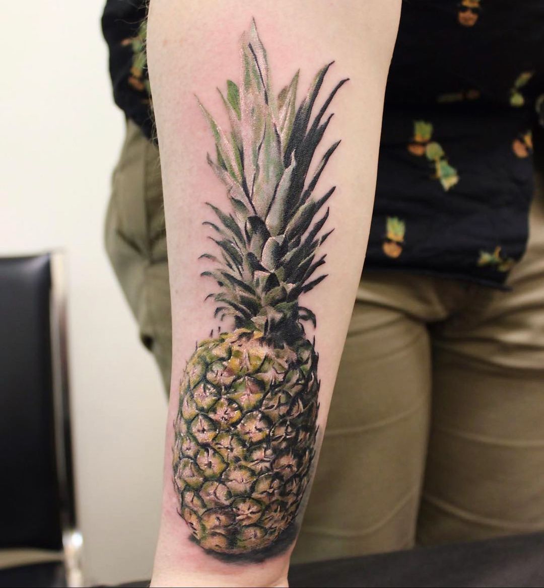 32 Perfectly Awesome Pineapple Tattoos  TattooBlend