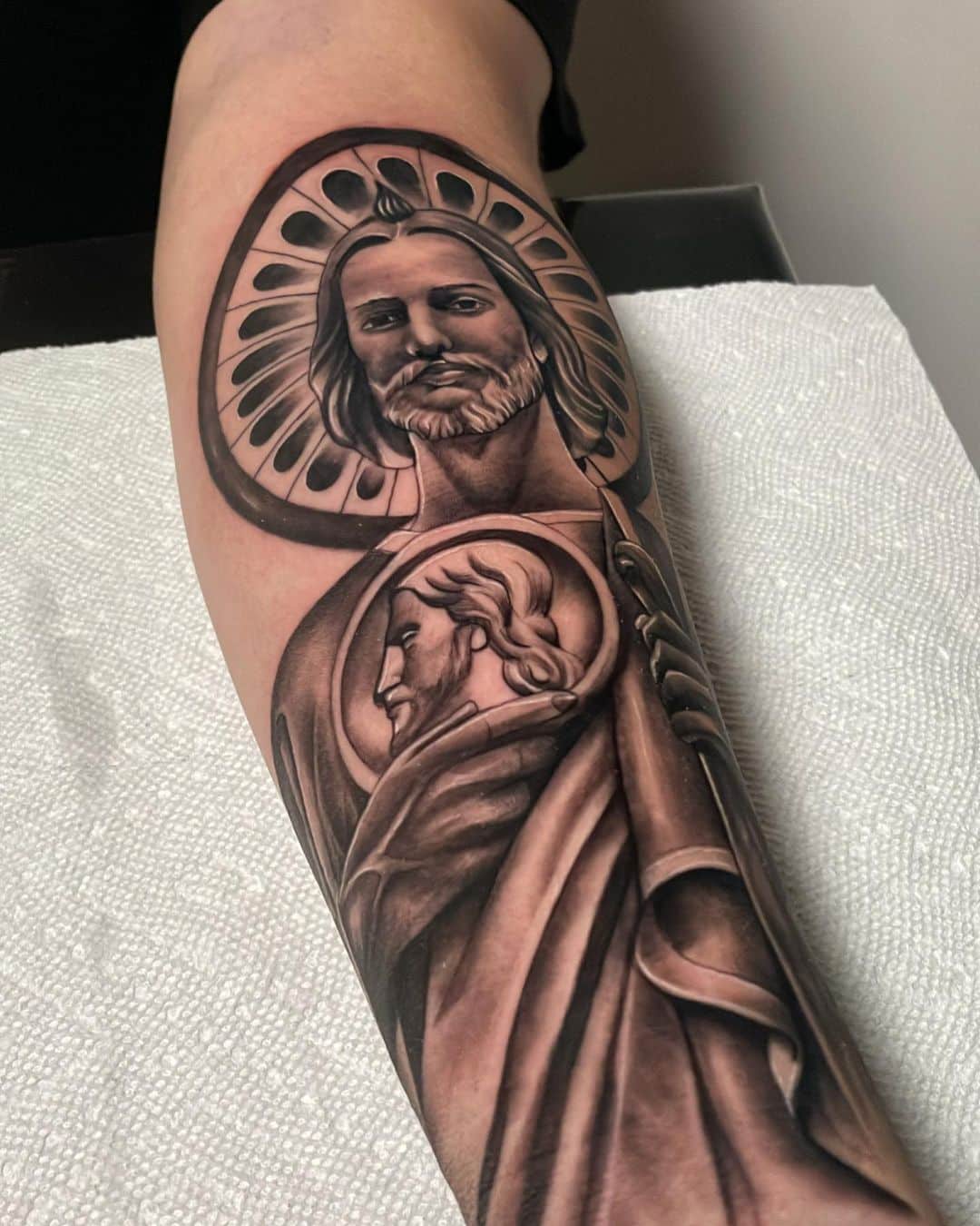 San Judas Tattoo Arm Symbolism Designs Meaning San Judas Tattoo Arm Symbolism Designs Meaning