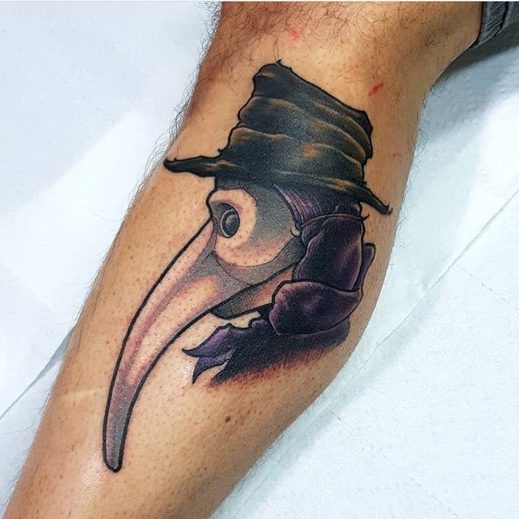 plague-doctor-tattoo-illustration-purple-raro-tatuajes