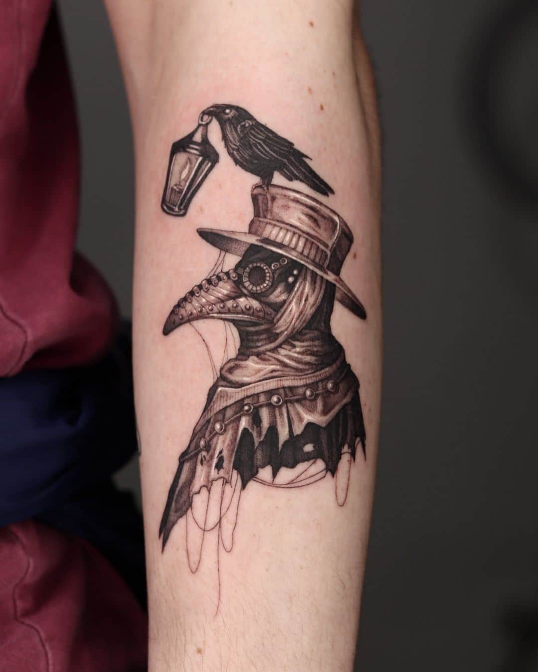 plague-doctor-tattoo-realistic-style-black-and-gray-apso