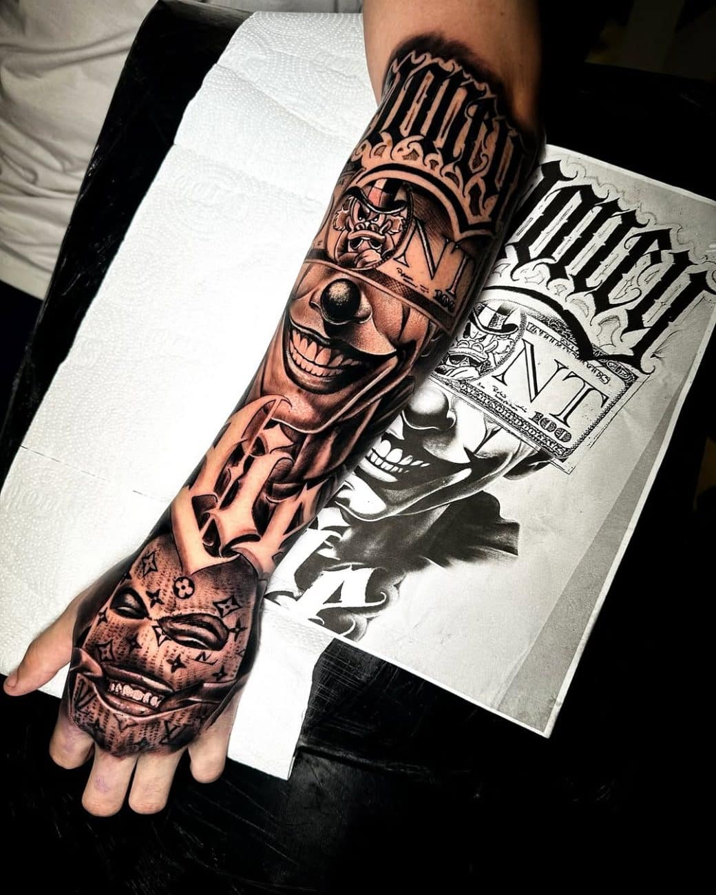 chicano arm sleeve tattoo cassius