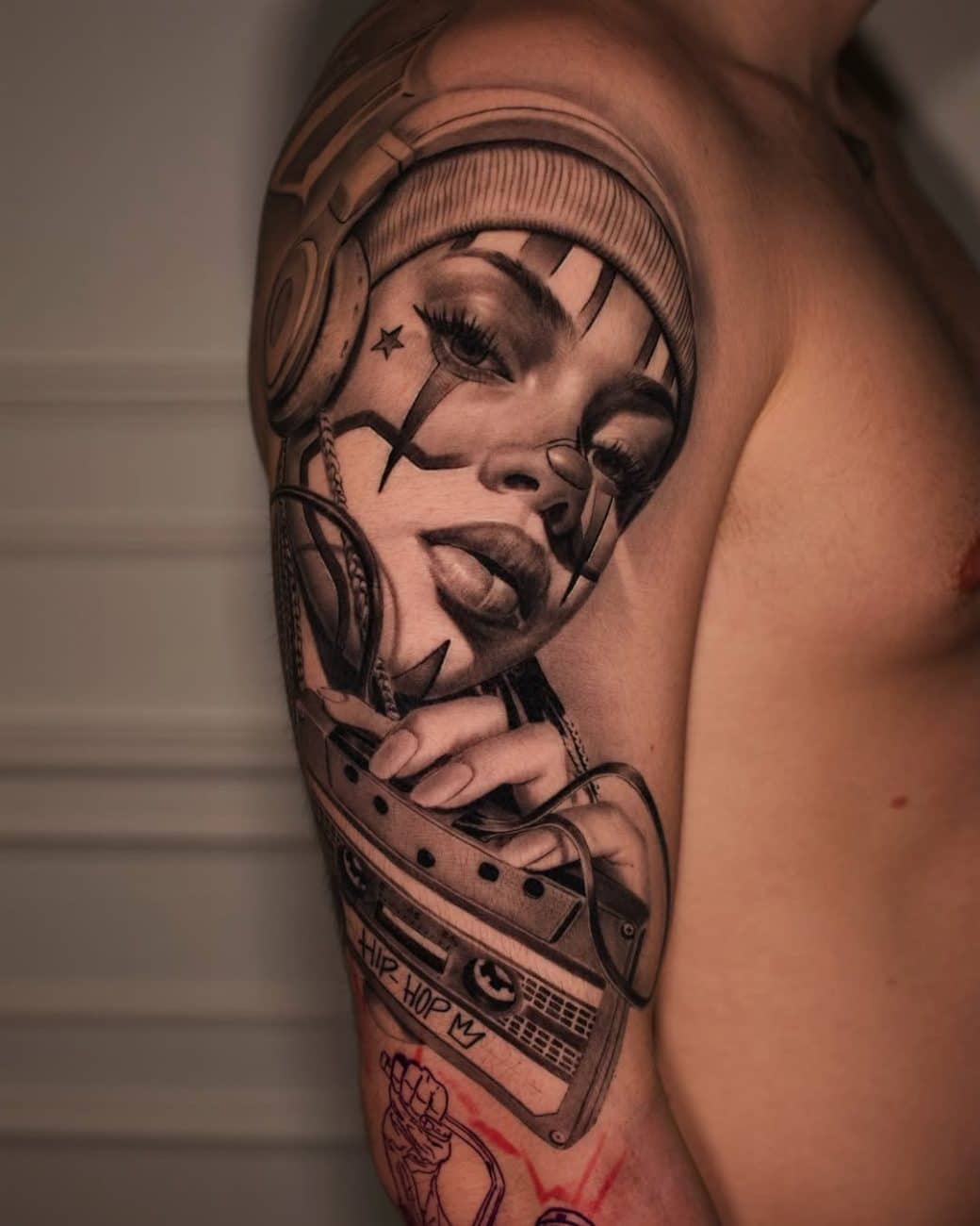 chicano tattoo payasa black and gray francesco frigenti