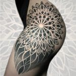dotwork geometric hip leg tattoo ika rial
