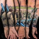 star wars luke skywalker fighting tattoo saga anderson