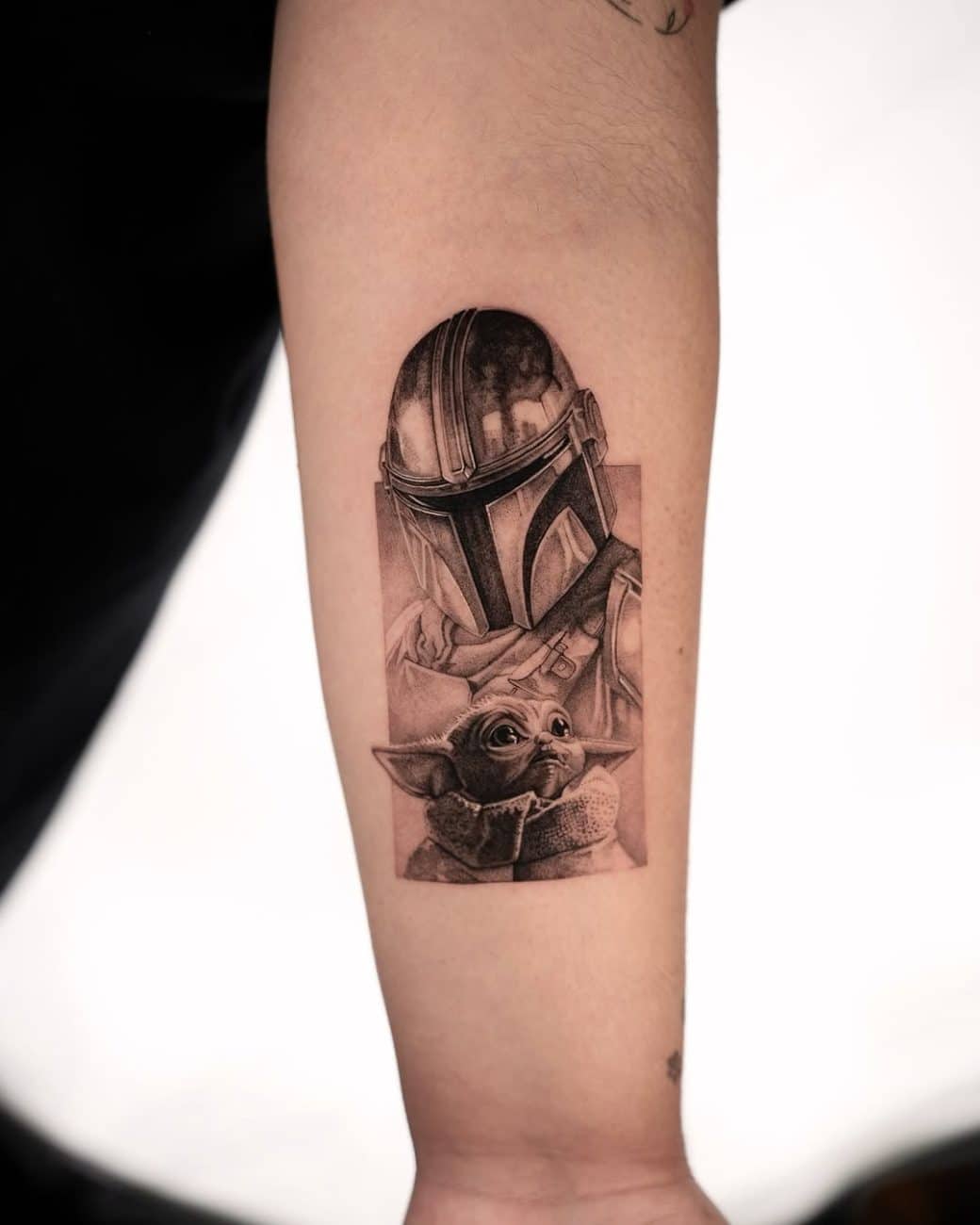 star wars mandalorian grogu tattoo jake berry