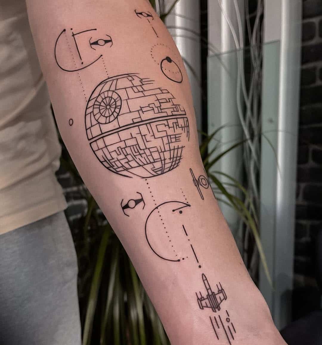star wars sketch tattoo tatty