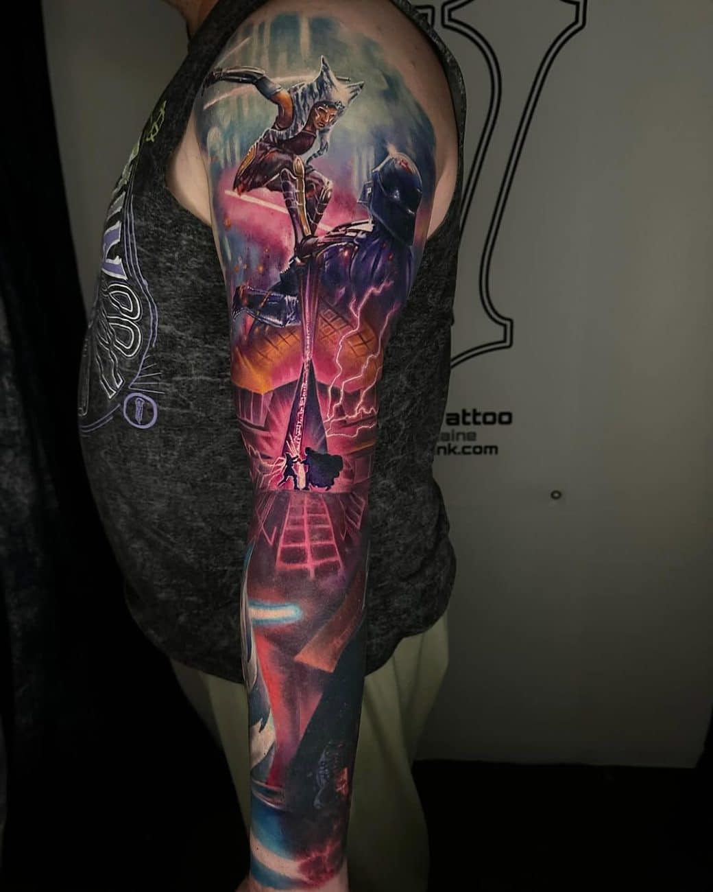 star wars tattoo ahsoka darth vader joshua anderson tattoo