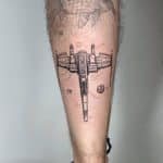 star wars x wing tattoo illustration style dr kaiser ink
