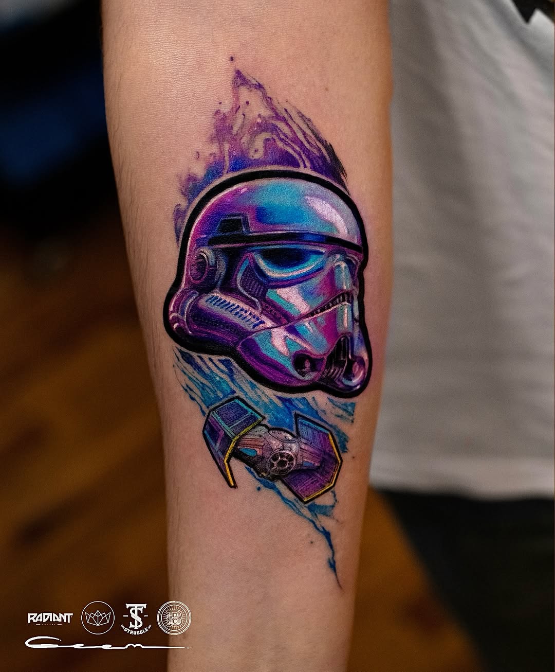 starwars stromtropper neon tattoo gustavo estudillo madrigal