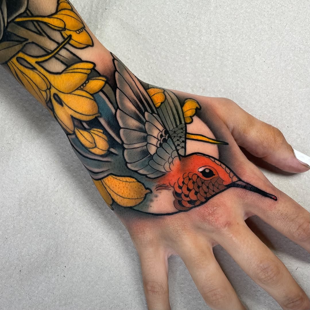 bird tattoo hummingbird illustration tattoo jonan rod