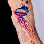 colorful jellyfish tattoo hailey