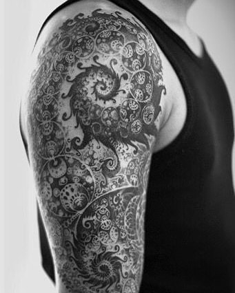 fractal geometric tattoo piotr szot tattoo