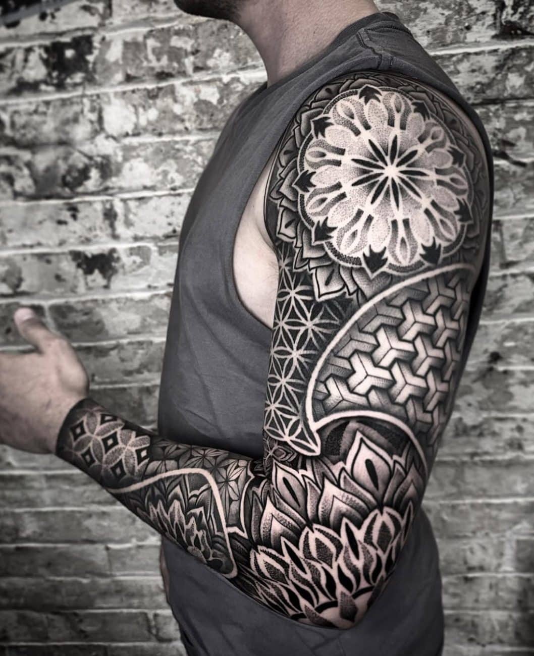 geometric and mandala arm sleeve ludan jiang