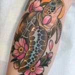 neo traditional turtle tattoo luna mila tattoo