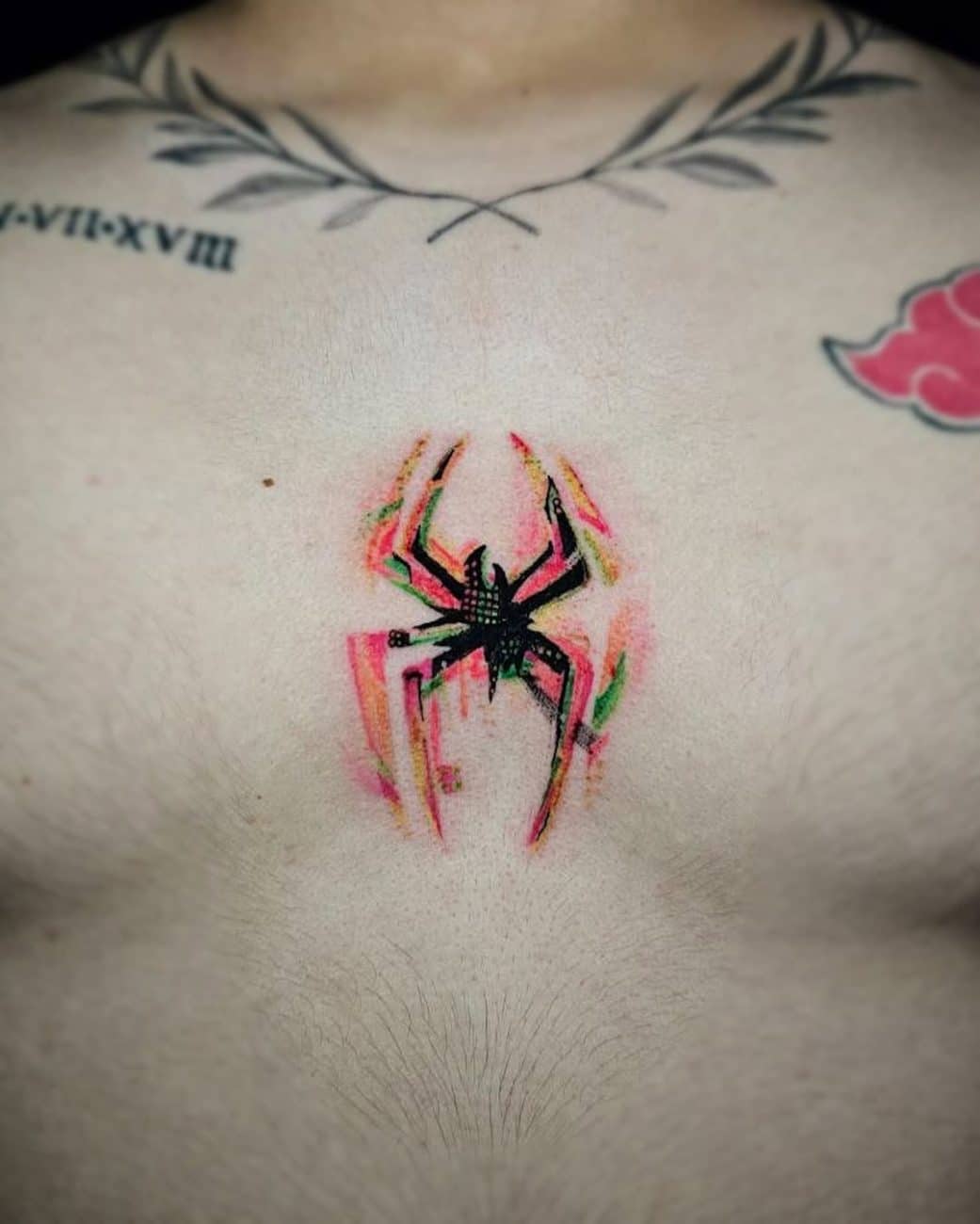 spiderman-signal-tattoo-glitch-uv-ink-alli-tattoo