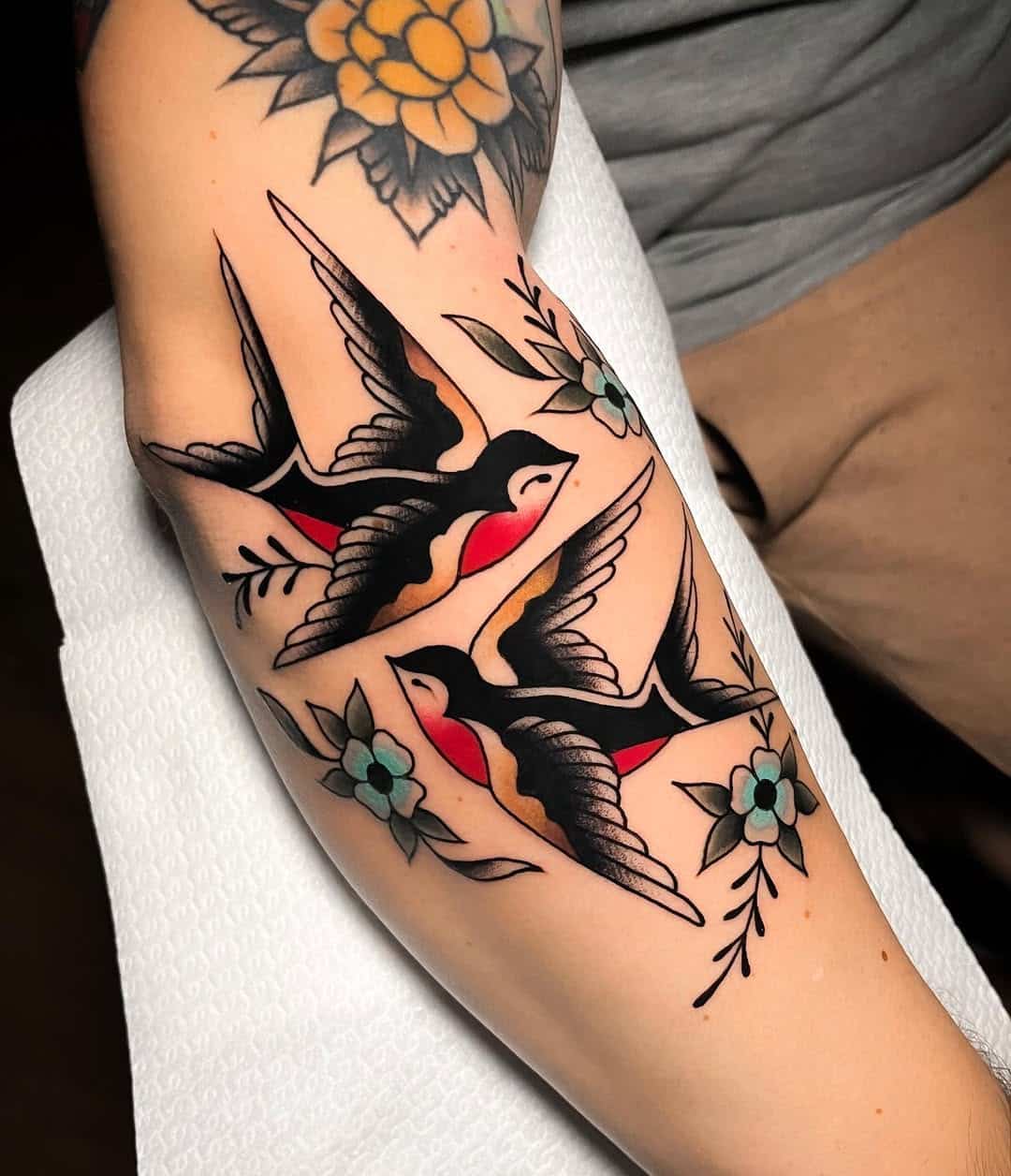 swallows bird tattoos classic american giuseppe presta