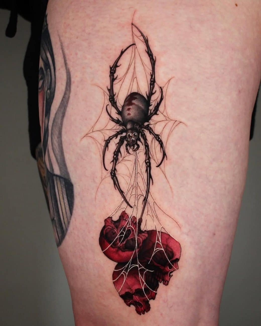 spider-tattoo-with-skulls-swan