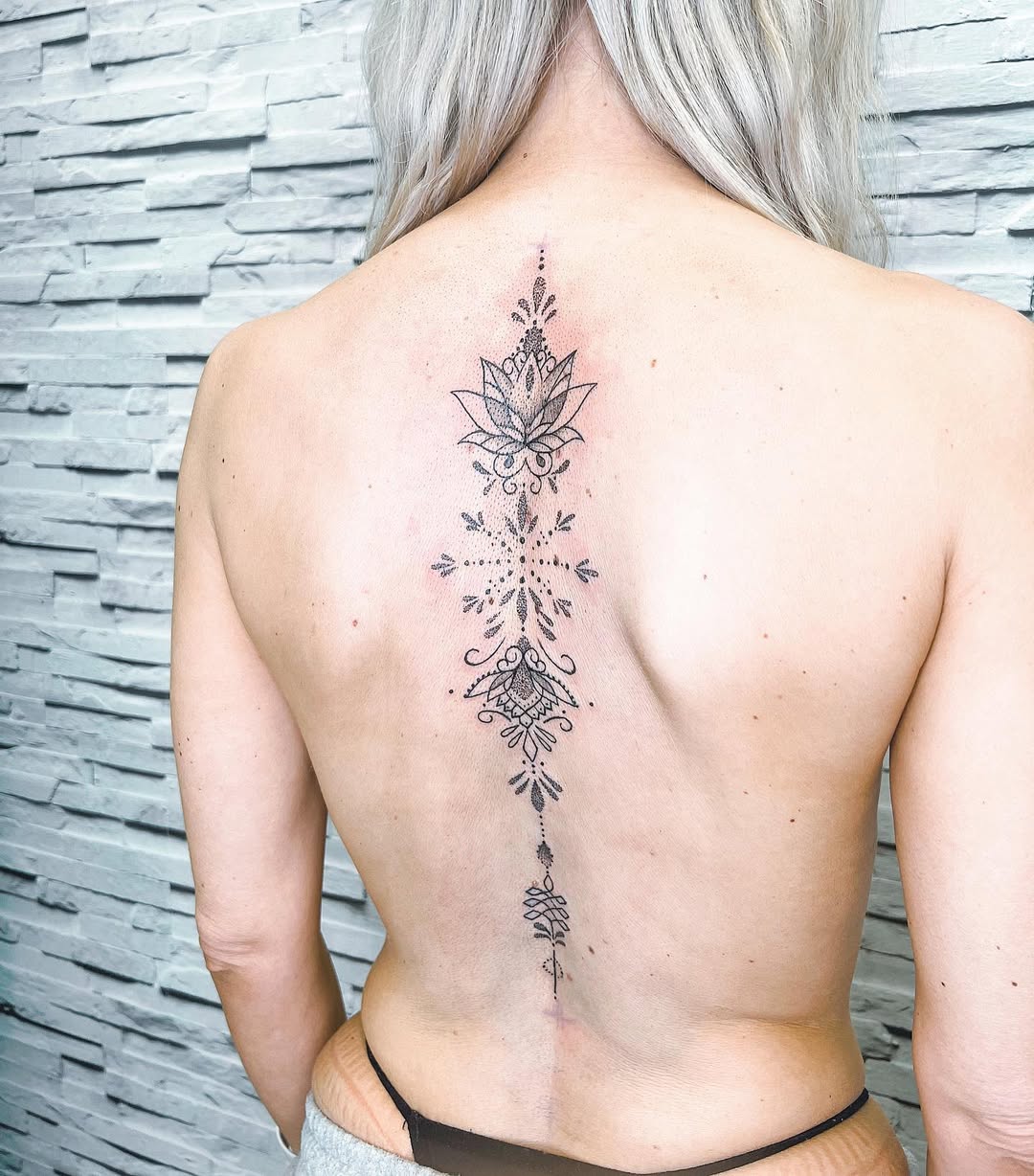 Down Spine Tattoos Orangetattooshop
