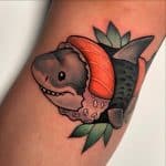 sushi great white shark tattoo anime style missi blue