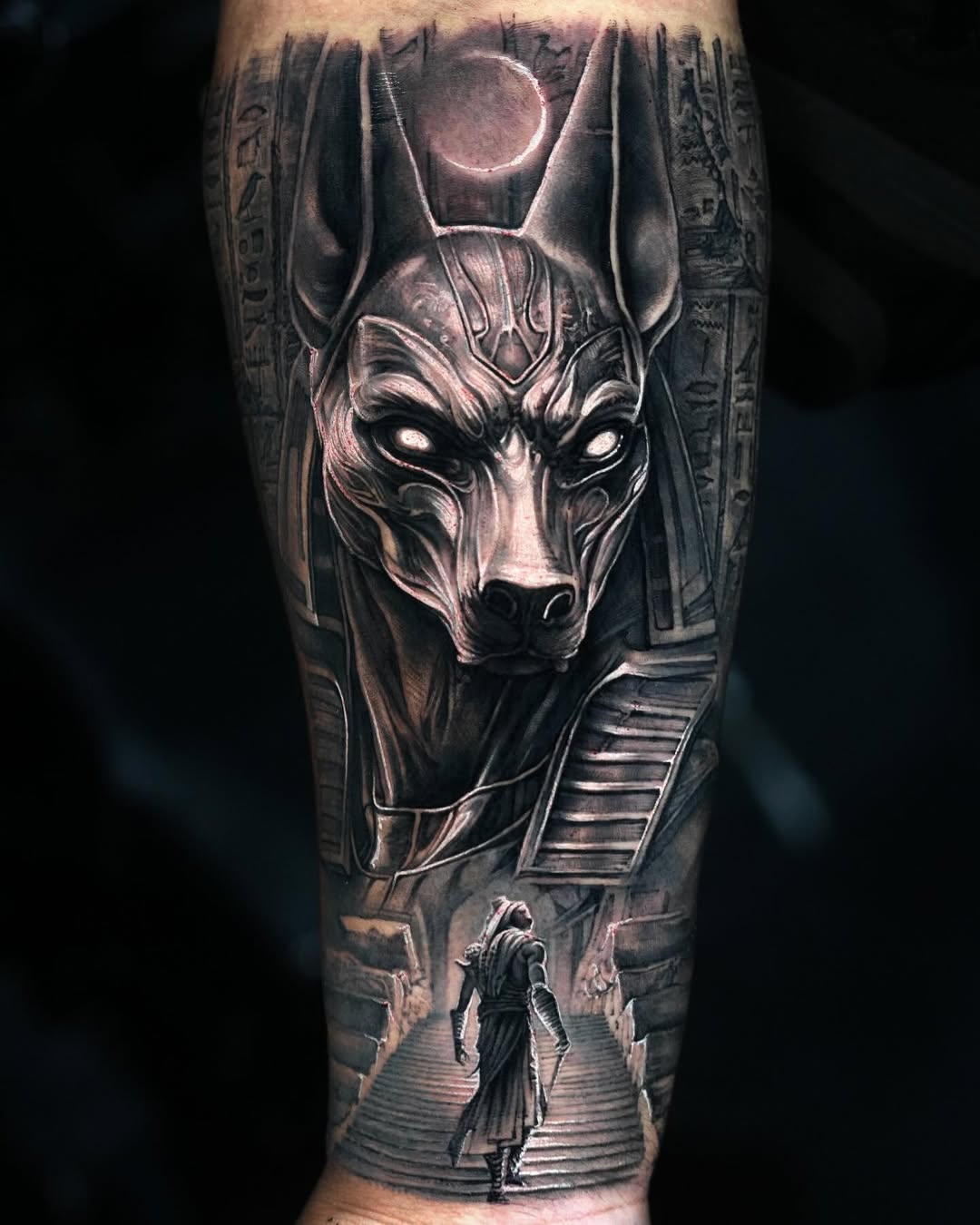 anubis hyper realistics tattoo ej song